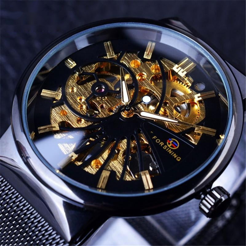 Rynx | Woven Mesh Belt Waterproof Manual Mechanical Watch