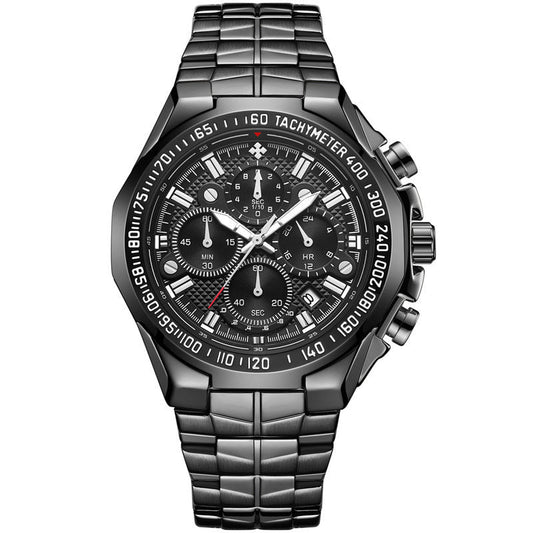 Rynx | WWOOR Multifunctional Men's Steel Bracelet Six-Hand Quartz Watch Waterproof Casual Crown Watch 8868