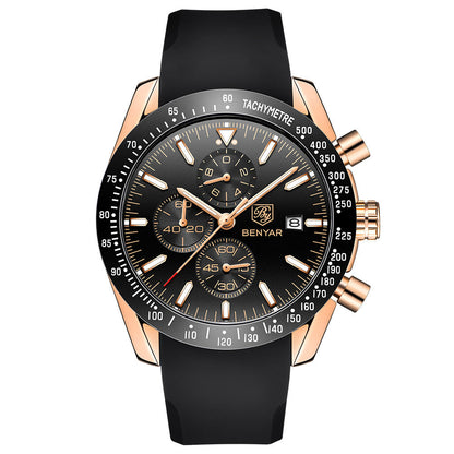 Rynx | Binya Popular Men's Quartz Watch Multifunctional Waterproof Sports Fashion Men's Watch