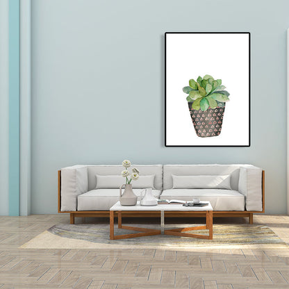 Rynx | Tropical Wall Art Print Pastel Color Bonsai Painting Canvas for Living Room, Textured