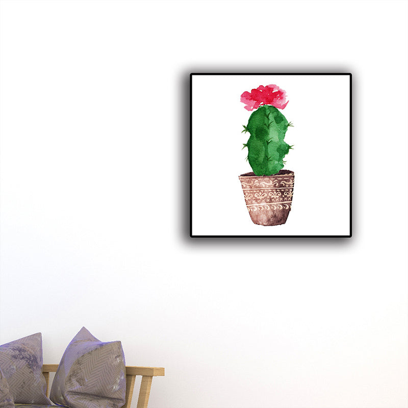 Rynx | Tropical Wall Art Print Pastel Color Bonsai Painting Canvas for Living Room, Textured