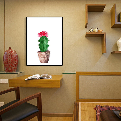 Rynx | Tropical Wall Art Print Pastel Color Bonsai Painting Canvas for Living Room, Textured