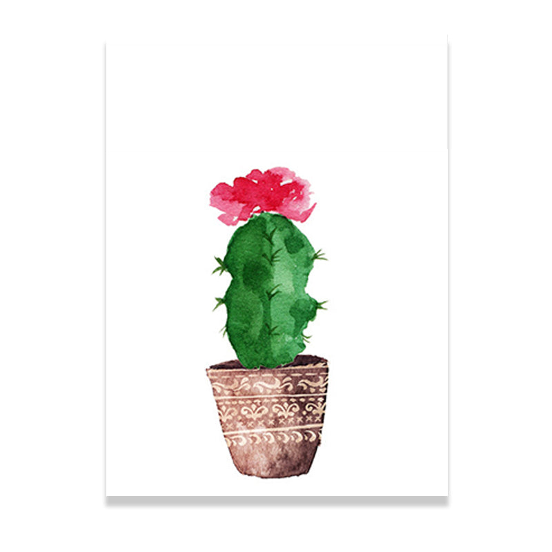 Rynx | Tropical Wall Art Print Pastel Color Bonsai Painting Canvas for Living Room, Textured