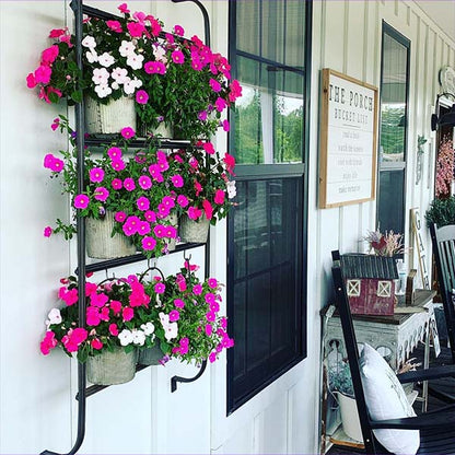 Rynx | Natural metal wall flower pot with buckets