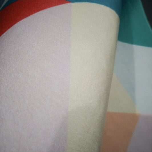 Rynx | Scandinavian Modern Rug Colorful Colorblock Trapezoid Pattern Rug Polyester Washable Carpet for Home Decoration