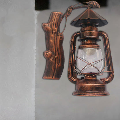 Rynx | Black/Bronze/Copper Kerosene Wall Lighting Coastal Clear Glass 1 Light Outdoor Wall Lamps Light