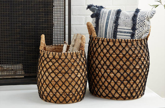 Rynx | Banana leaf willow basket, set of 2