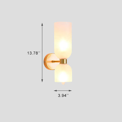 Rynx | Modern 2 Light Cylindrical Glass Shade Wall Light Lamp