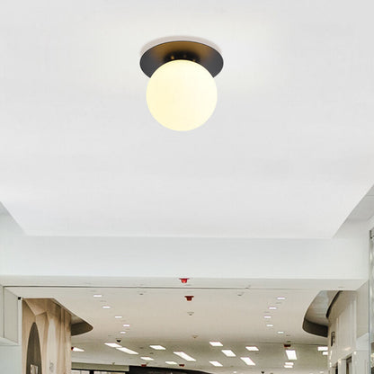Rynx | GlobeLux 1-Light Ceiling Light | Modern Design | Clear or White Lampshade