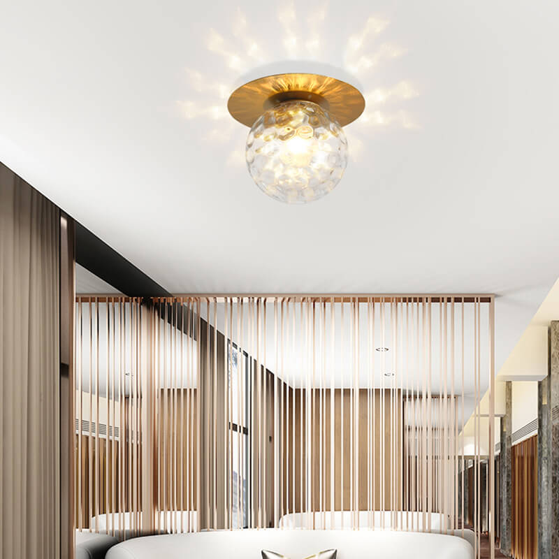 Rynx | GlobeLux 1-Light Ceiling Light | Modern Design | Clear or White Lampshade