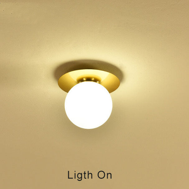 Rynx | GlobeLux 1-Light Ceiling Light | Modern Design | Clear or White Lampshade