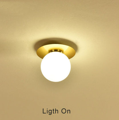 Rynx | GlobeLux 1-Light Ceiling Light | Modern Design | Clear or White Lampshade