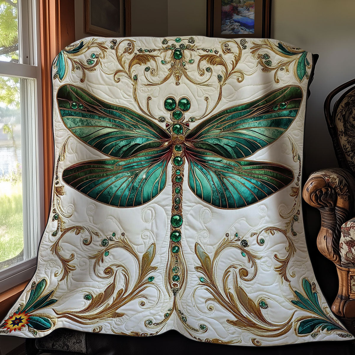 Rynx | Royal Green Dragonfly Quilt