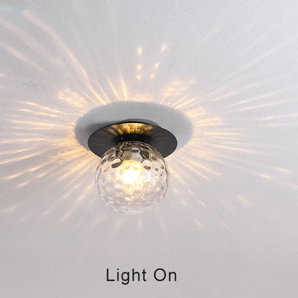 Rynx | GlobeLux 1-Light Ceiling Light | Modern Design | Clear or White Lampshade