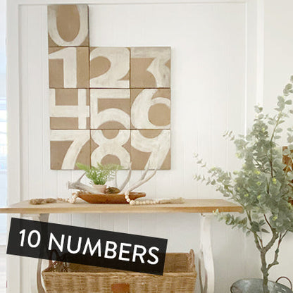 Rynx | Numbered wall tile decoration, set of 10
