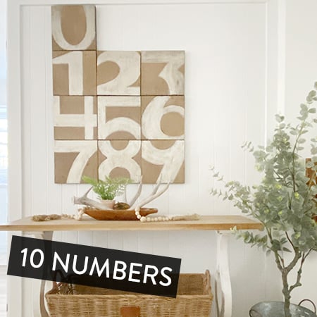 Rynx | Numbered wall tile decoration, set of 10