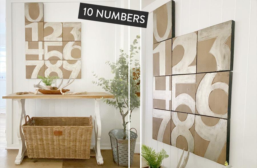 Rynx | Numbered wall tile decoration, set of 10