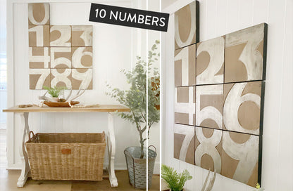 Rynx | Numbered wall tile decoration, set of 10