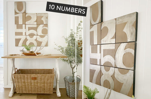 Rynx | Numbered wall tile decoration, set of 10