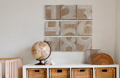 Rynx | Numbered wall tile decoration, set of 10