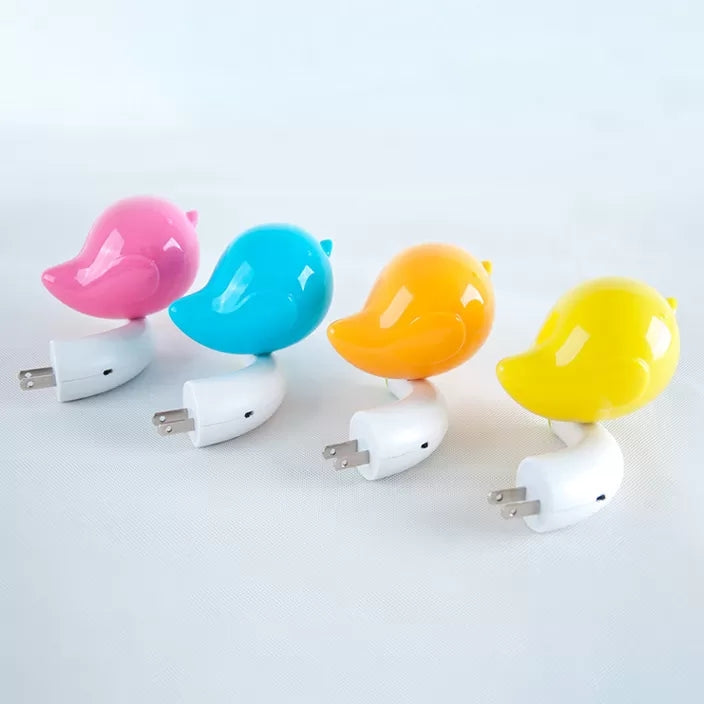 Rynx | Kindergarten Thick Bird Wall Light Plastic Candy Colors Socket LED Night Light