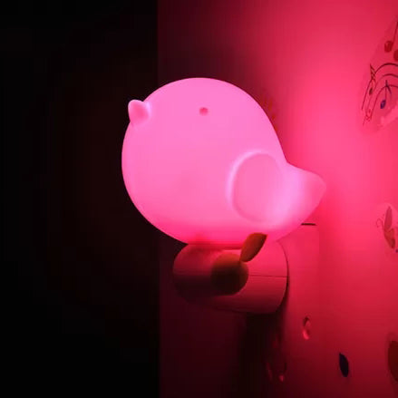 Rynx | Kindergarten Thick Bird Wall Light Plastic Candy Colors Socket LED Night Light