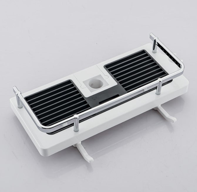Rynx | Bathroom Shelf Caddy for Shower Rail, No Drilling Pole Shower Storage Rack Holder