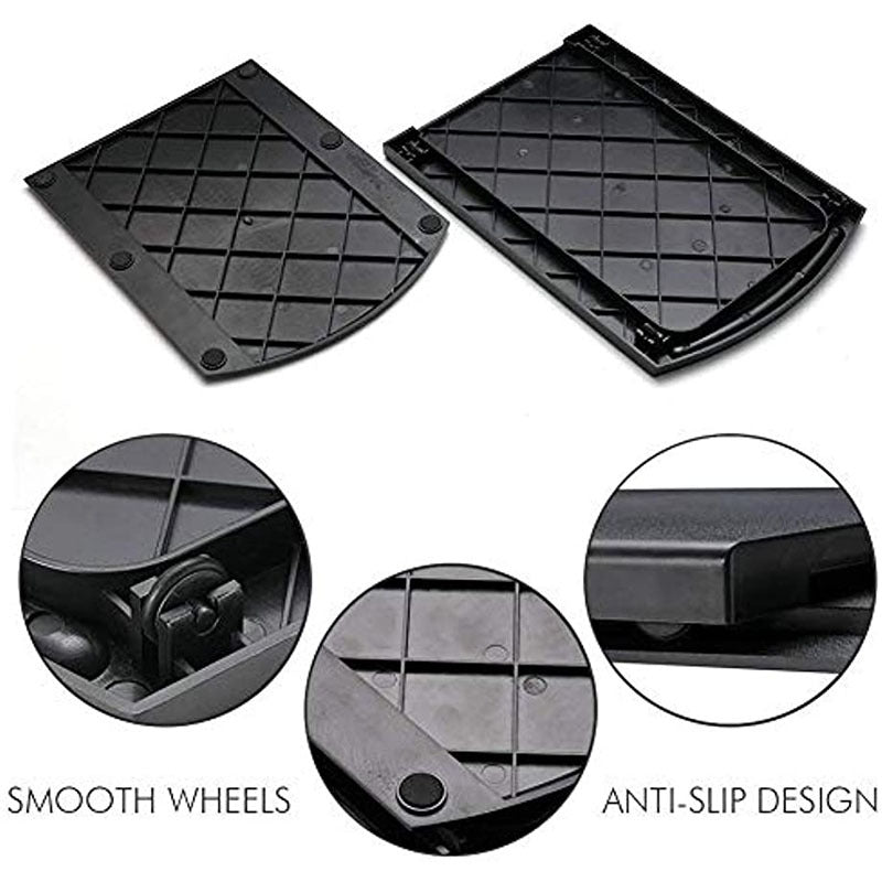 Rynx | Sliding Coffee Machine Tray - 12" Rolling Tray for Coffee Pots, Blenders, and Toasters with Smooth Rolling Wheels