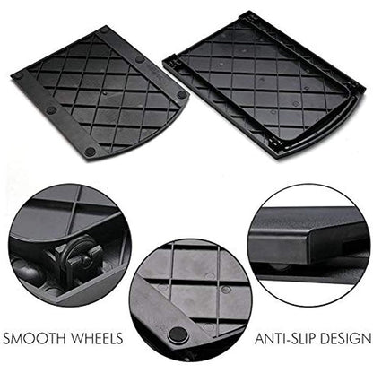 Rynx | Sliding Coffee Machine Tray - 12" Rolling Tray for Coffee Pots, Blenders, and Toasters with Smooth Rolling Wheels