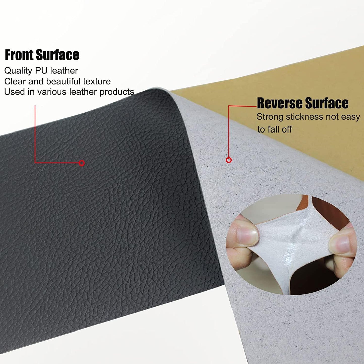 Rynx | Versatile Self-Adhesive Leather-Look Repair Kit (4x61in) - Easy, Durable Fix for Furniture, Car Seats, and Apparel