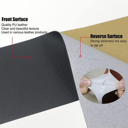 Rynx | Versatile Self-Adhesive Leather-Look Repair Kit (4x61in) - Easy, Durable Fix for Furniture, Car Seats, and Apparel