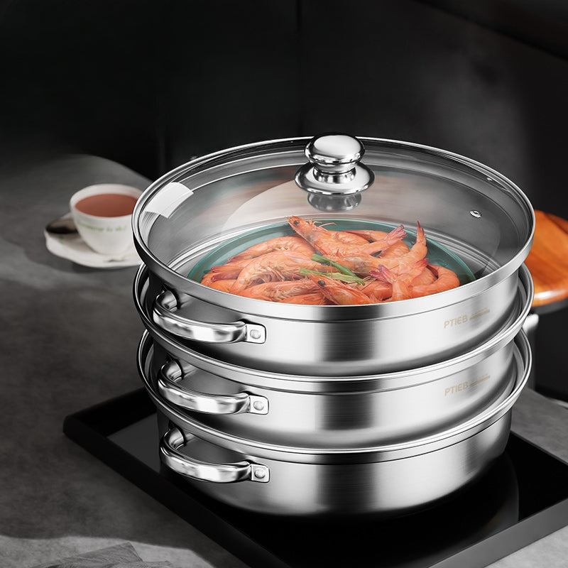 Rynx | SteamMaster 3-level steamer for the efficient preparation of multiple meals