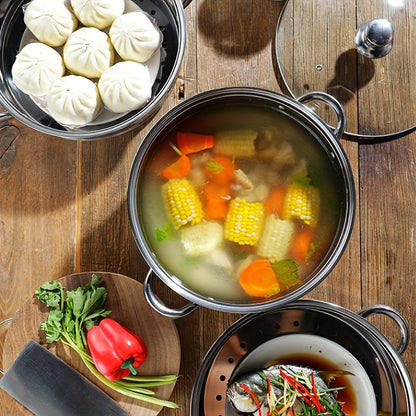 Rynx | SteamMaster 3-level steamer for the efficient preparation of multiple meals