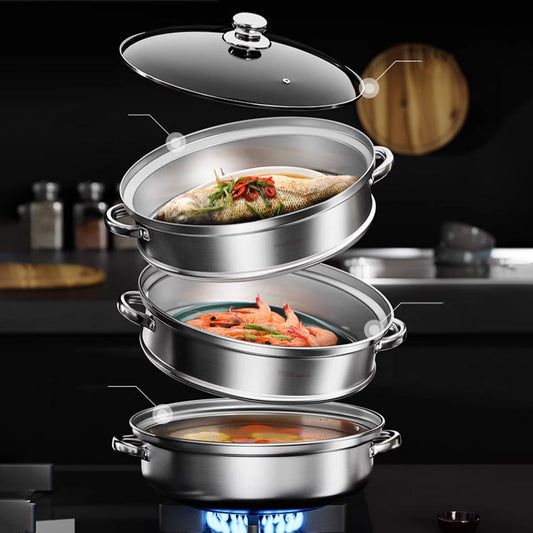 Rynx | SteamMaster 3-level steamer for the efficient preparation of multiple meals