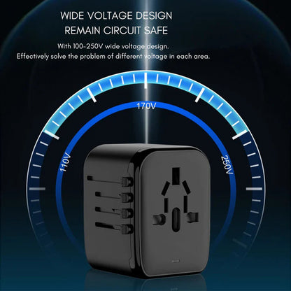 RYNX | Universal 100V-220V Smart Travel Adapter Voltage Converter.