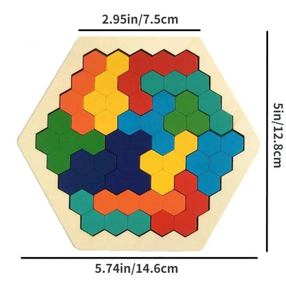 Rynx | HexaFun 3D hexagonal wooden puzzle game – Educational STEM toy for children