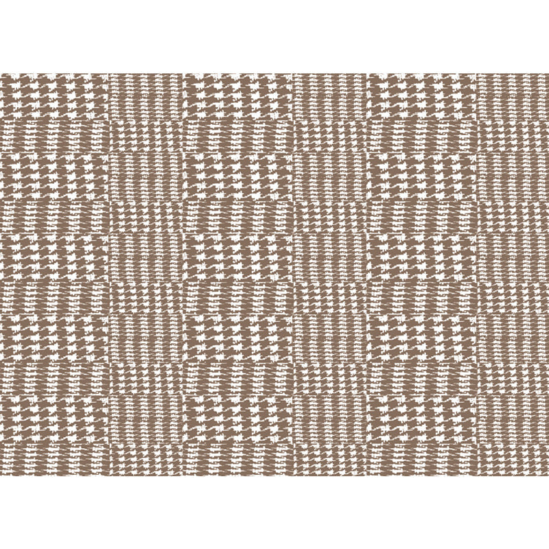 Rynx | Novelty Modern Rug in Brown Houndstooth Pattern Rug Polyester Non-Slip Backing Carpet for Home Decoration