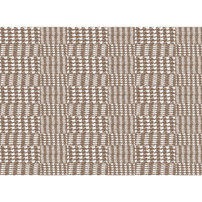 Rynx | Novelty Modern Rug in Brown Houndstooth Pattern Rug Polyester Non-Slip Backing Carpet for Home Decoration