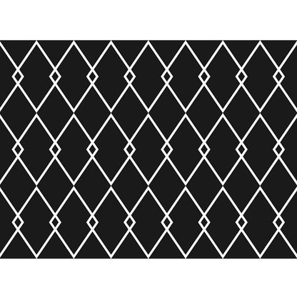 Rynx | Scandinavian Modern Rug in Black Geometry Rhombus Pattern Rug Polyester Anti-Slip Carpet for Home Decoration