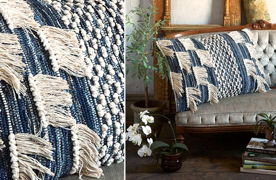 Rynx | Boho Farmhouse Fringe Pillow, Choose Your Style