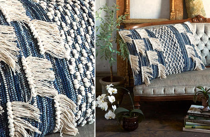 Rynx | Boho Farmhouse Fringe Pillow, Choose Your Style