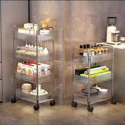 Rynx | Multifunction 4-Level Acrylic Cart/Shelf