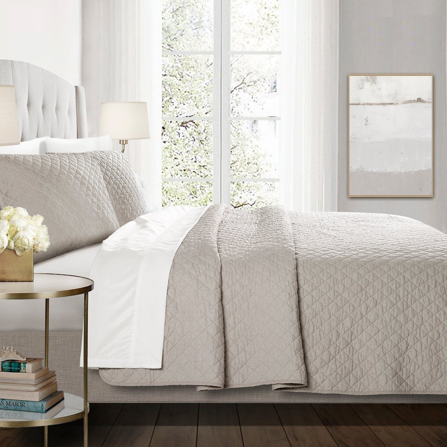 Rynx | Ava Diamond Plus Size Cotton Quilt Set