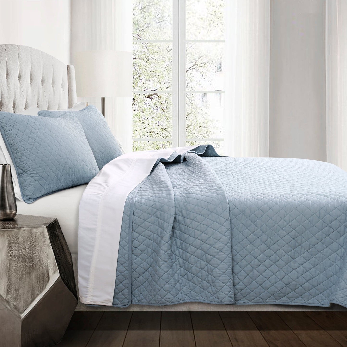 Rynx | Ava Diamond Plus Size Cotton Quilt Set