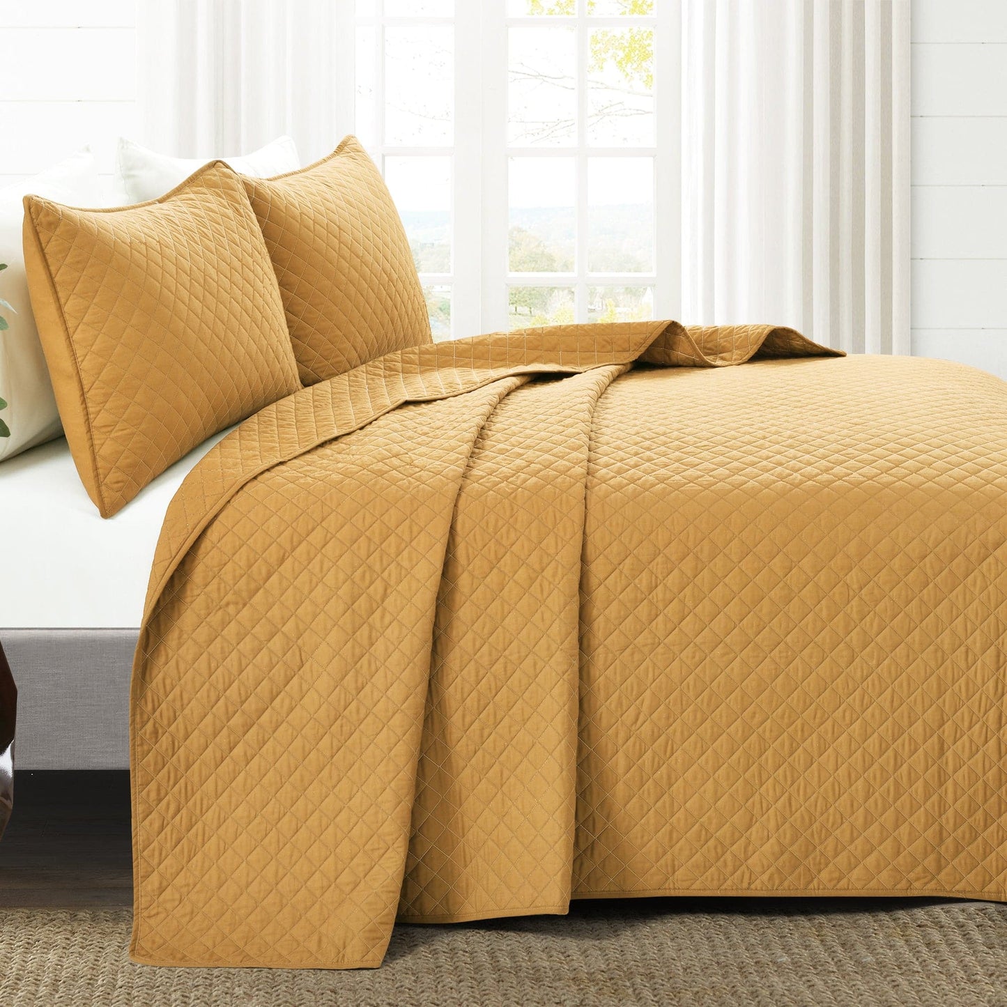 Rynx | Ava Diamond Plus Size Cotton Quilt Set
