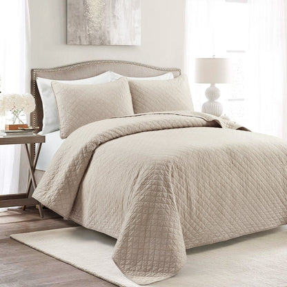 Rynx | Ava Diamond Plus Size Cotton Quilt Set