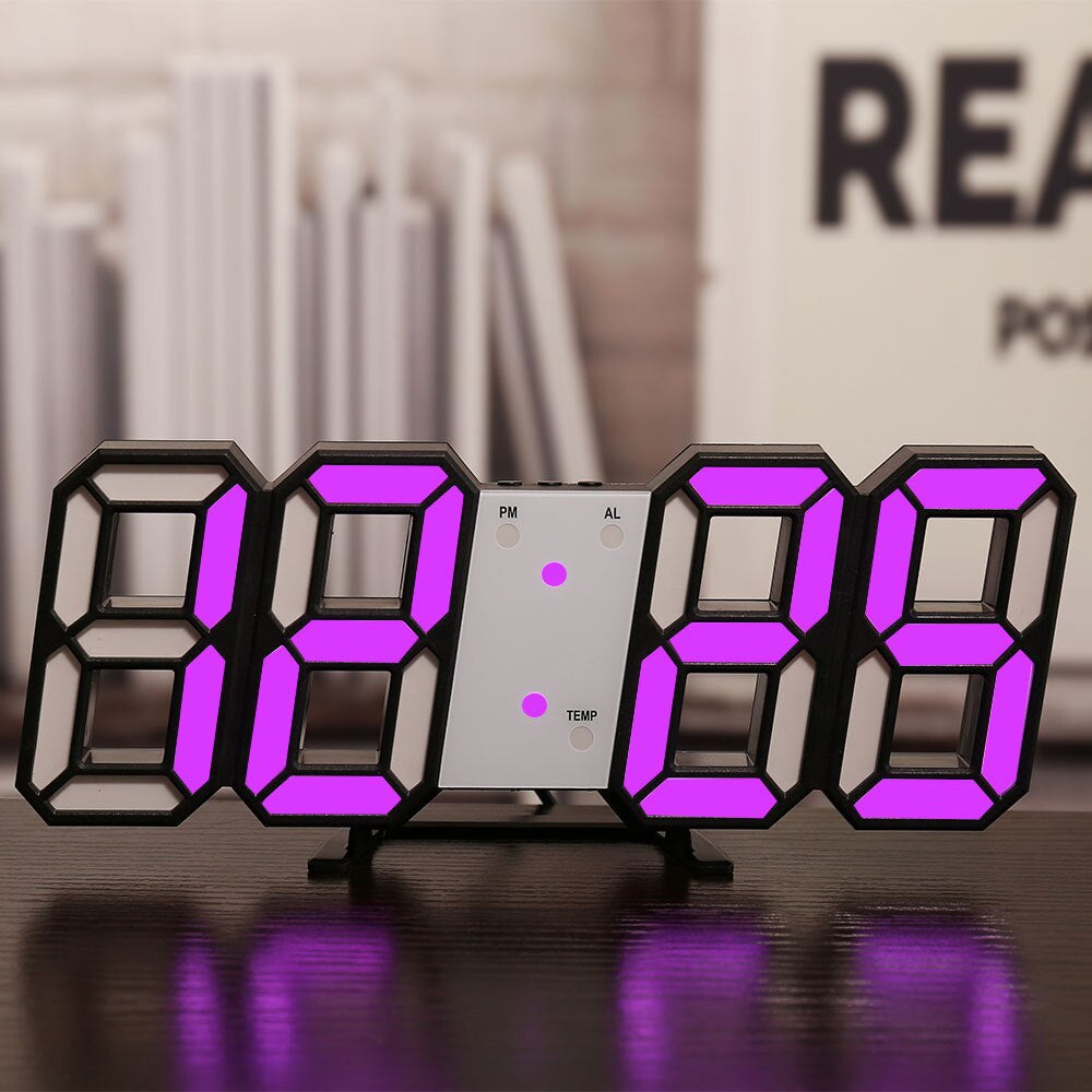 Rynx | LED-Digital Wall Clock - Temperature and Alarm