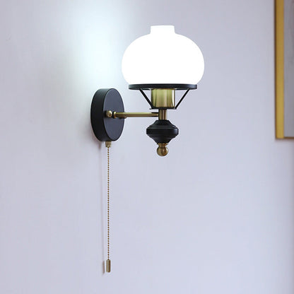 Rynx | GeoLuxe French Geometric Wall Lamp | Iron & Glass | 1-Light Design for Living Room