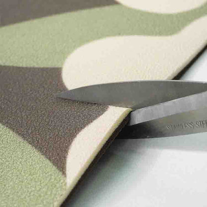 Rynx | Green Four-Leaf Clover PVC Leather Kitchen Mat