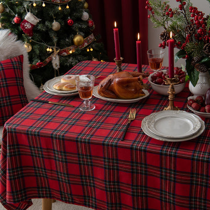 Rynx | Christmas Party Traditional Scottish Check Pattern Tablecloth
